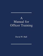 Tapa de Manual for Officer Training