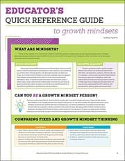 Tapa de Educator's Quick Reference Guide to Growth Mindsets
