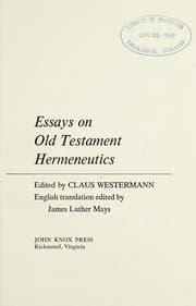 Tapa de Essays on Old Testament hermeneutics
