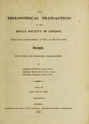 Tapa de The philosophical transactions of the Royal Society of London, from their commencement, in 1665, to the year 1800