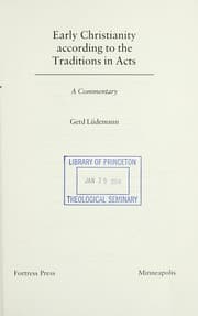 Tapa de Early christianity according to the traditions in Acts
