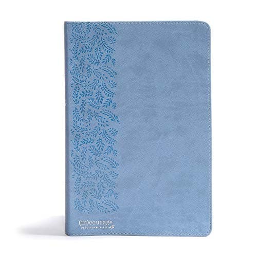 Tapa de CSB courage Devotional Bible, Blue LeatherTouch