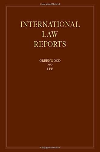 Tapa de International Law Reports