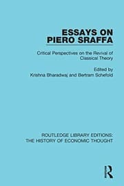 Tapa de Routledge Library Editions : The History of Economic Thought : Essays on Piero Sraffa