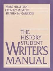 Tapa de The history student writer's manual