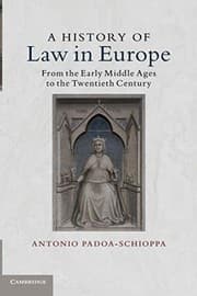 Tapa de A History of Law in Europe