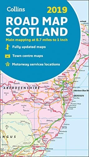 Tapa de 2019 Collins Road Map Scotland