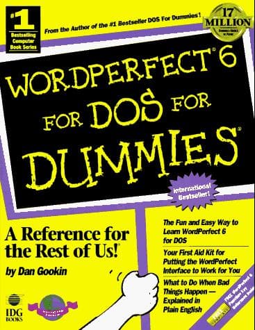 Tapa de WordPerfect 6 for DOS for Dummies