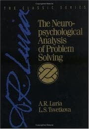 Tapa de The neuropsychological analysis of problem solving