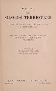 Tapa de Manual para globos terrestres destinado al uso de escuelas y bibliotecas