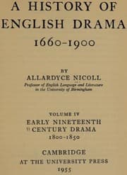Tapa de A history of early nineteenth century, drama, 1800-1850