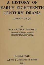 Tapa de A history of early eighteenth century drama, 1700-1750