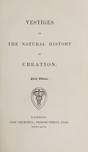 Tapa de Vestiges of the natural history of creation