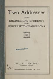 Tapa de TWO ADDRESSES TO THE ENGINEERING STUDENTS OF THE UNIVERSITY OF BARCELONA