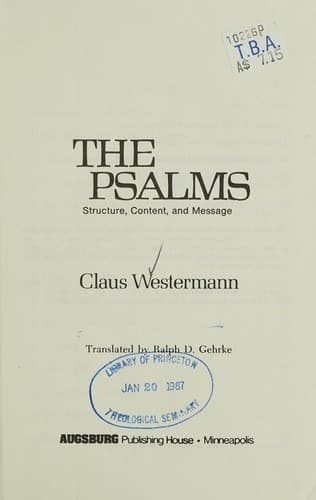 Tapa de The Psalms