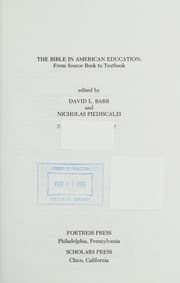 Tapa de The Bible in American education