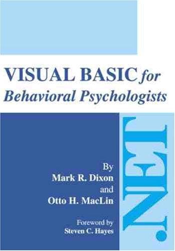 Tapa de Visual Basic for behavioral psychologists