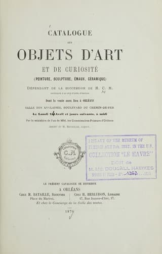 Tapa de Objets d'art et de curiosité