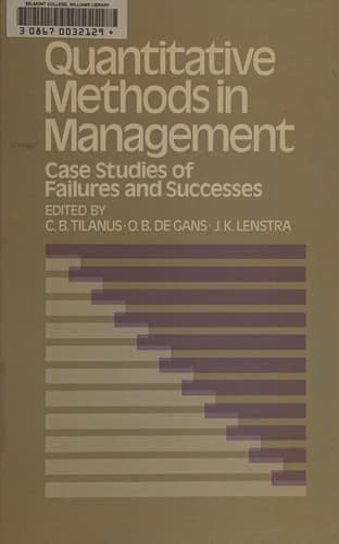 Tapa de Quantitative methods in management