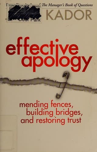 Tapa de Effective apology