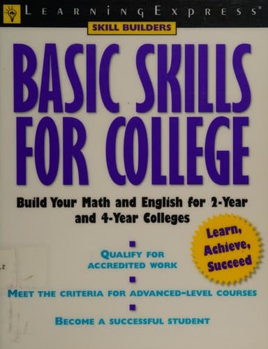 Tapa de Basic skills for college