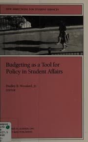 Tapa de Budgeting As a Tool for Policy and Student Affairs (New Directions for Student Services)