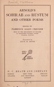 Tapa de Arnold's Sohrab and Rustum, and other poems