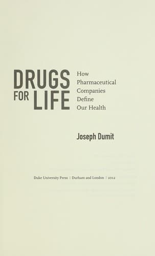 Tapa de Drugs for life