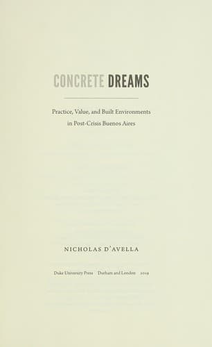 Tapa de Concrete dreams