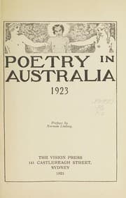 Tapa de Poetry in Australia, 1923