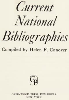 Tapa de Current national bibliographies