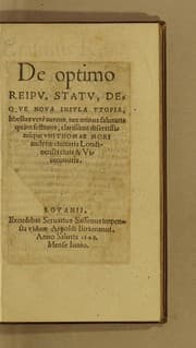 Tapa de De optimo reipu. statu, deque noua insula Vtopia, libellus vère aureus, nec minus salutaris quàm festiuus