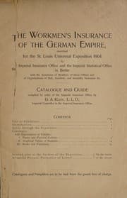 Tapa de The workmen's insurance of the German empire