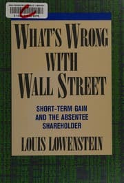 Tapa de What's wrong with Wall Street