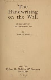 Tapa de The handwriting on the wall
