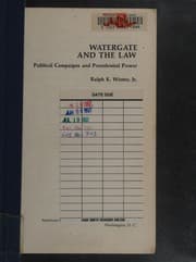 Tapa de Watergate and the law