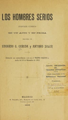 Tapa de Los hombres serios