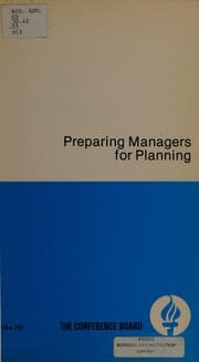 Tapa de Preparing managers for planning