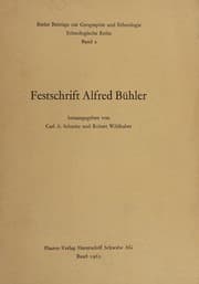 Tapa de Festschrift Alfred Bühler