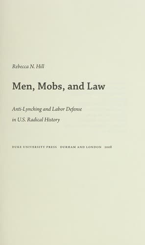 Tapa de Men, mobs, and law