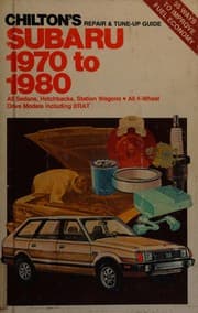 Tapa de Chilton's repair & tune-up guide, Subaru, 1970 to 1980