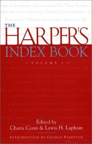 Tapa de The Harper's index book
