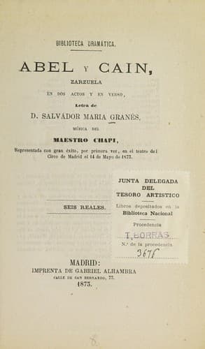 Tapa de Abel y Caín