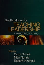 Tapa de The handbook for teaching leadership