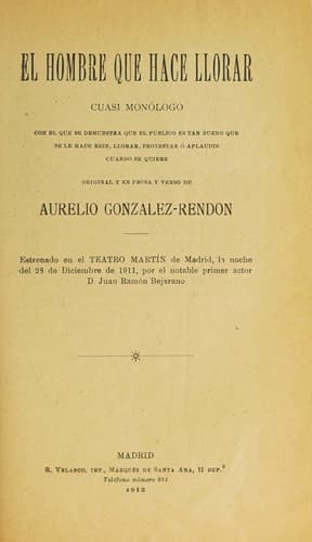 Tapa de El hombre que hace llorar
