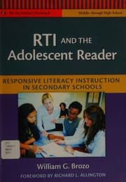 Tapa de RTI and the adolescent reader
