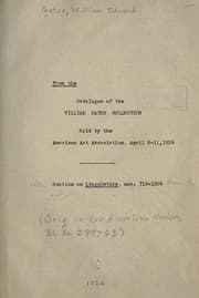 Tapa de [Catalogue of the William Gates collection
