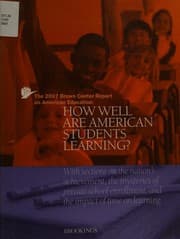 Tapa de The 2007 Brown Center Report on American Education