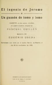 Tapa de El ingenio de Jeromo, o, Un guasón de tomo y lomo