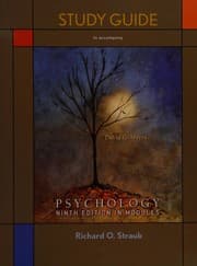 Tapa de Study guide to accompany David G. Myers Psychology, ninth edition, in modules